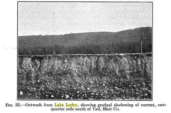 Lake Lesley from Pennsylvania Glaciation, First Phase