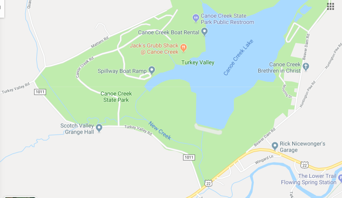 Canoe Creek State Park Map Canoe Creek State Park – Juniata Valley Audubon Society