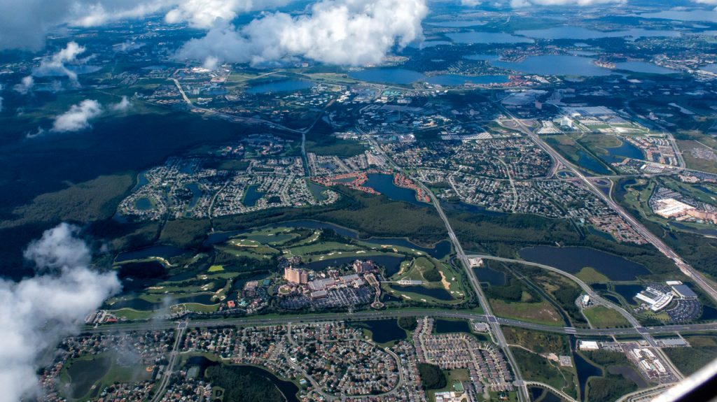 Aerial view of Orlando